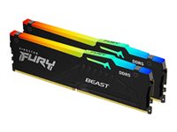 Kingston Technology FURY Beast RGB module de mémoire 64 Go 2 x 32 Go DDR5 5600 MHz Kingston Technology FURY Beast RGB module de mémoire 64 Go 2 x 32 Go DDR5 5600 MHz
