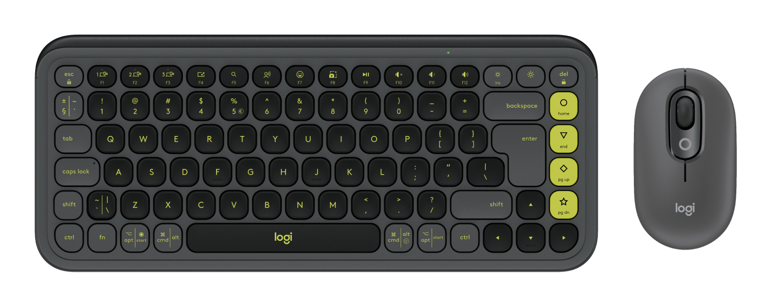 Logitech POP Icon Combo clavier Souris incluse Universel Bluetooth QWERTY US International Granit, Vert Logitech POP Icon Combo clavier Souris incluse Universel Bluetooth QWERTY US International Granit, Vert