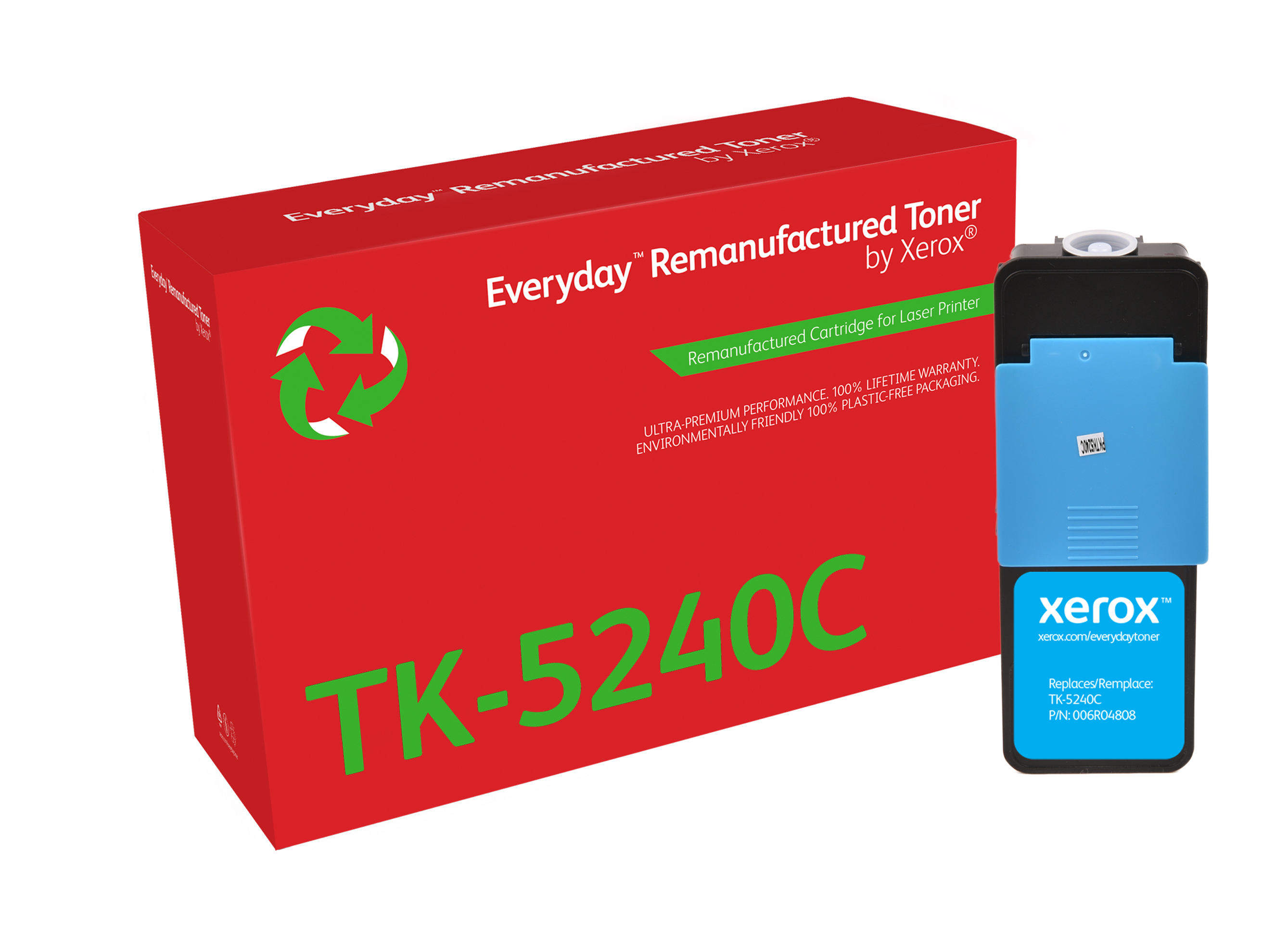 Remanufacturé Everyday Toner remanufacturé Cyan Everyday™ de Xerox compatible avec Kyocera TK-5240C, Capacité standard Remanufacturé Everyday Toner remanufacturé Cyan Everyday™ de Xerox compatible avec Kyocera TK-5240C, Capacité standard