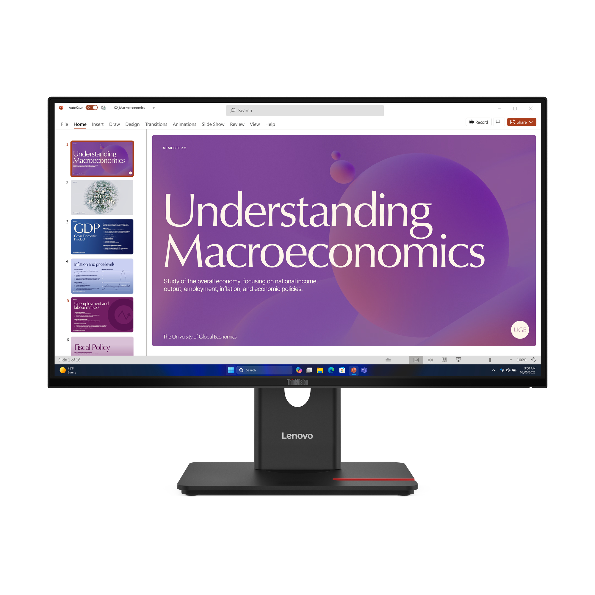 Lenovo ThinkVision T24D-40 écran plat de PC 60,5 cm (23.8") 1920 x 1080 pixels Full HD LCD Noir
