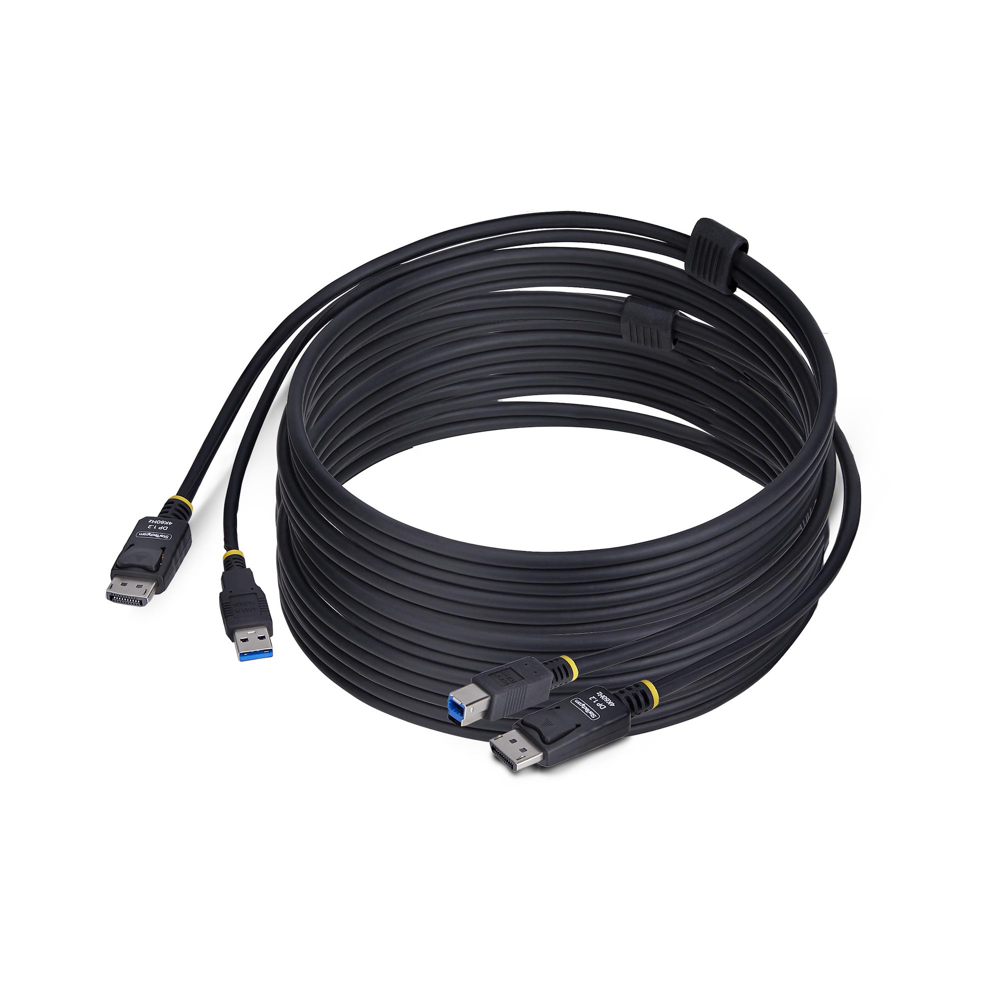 StarTech.com Câble KVM DisplayPort de 3m et USB 5Gbps, 4K 60Hz, Câble Combo DP 1.2 et USB pour Commutateurs/Switchs KVM