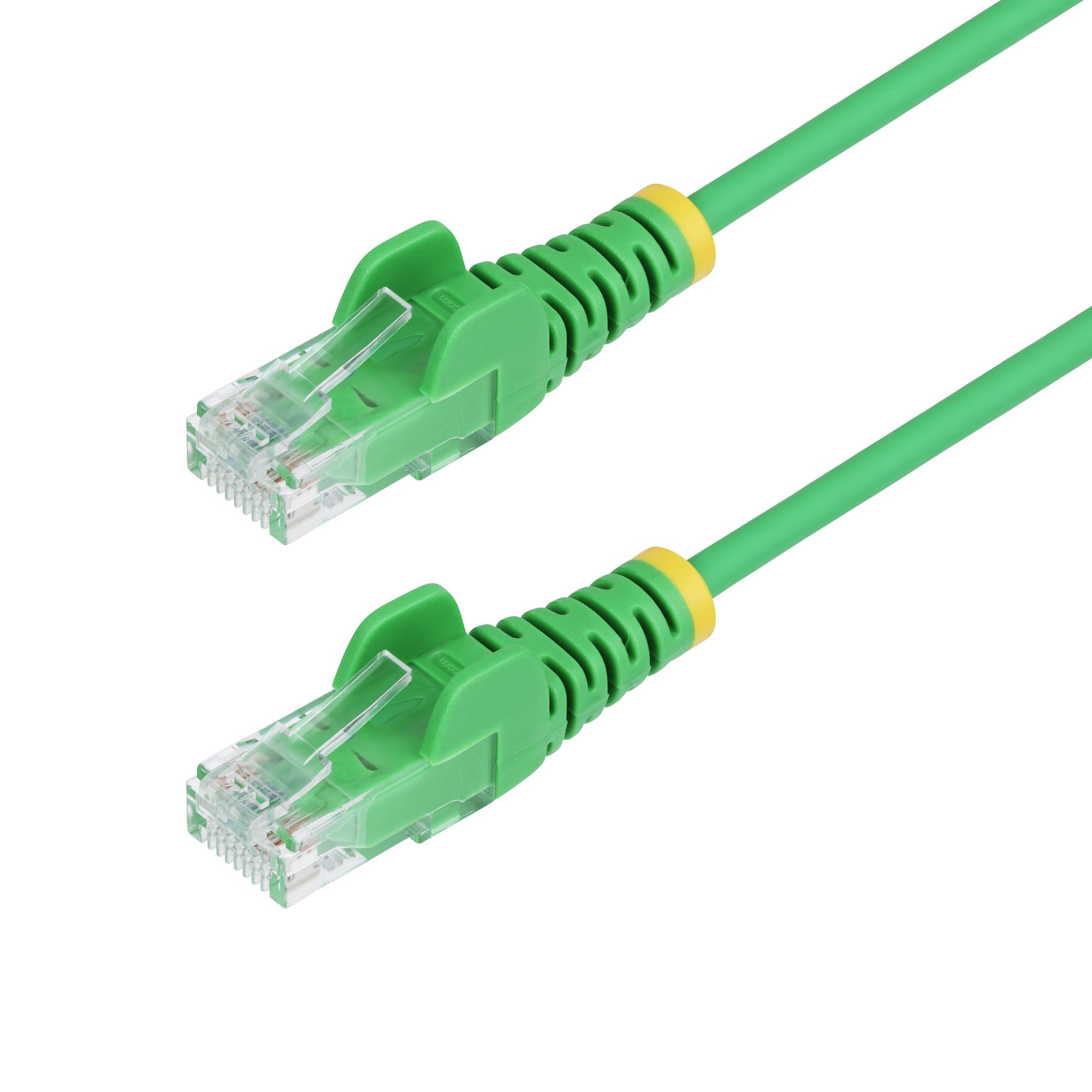 StarTech.com Câble Ethernet CAT6 Vert Fin de 15m, Sans Accroc, 100W PoE, UTP, LSZH, Fil de Cuivre Pur 28AWG, Cordon Patch Réseau RJ45 avec Serre-Câble, Contrôlé Fluke