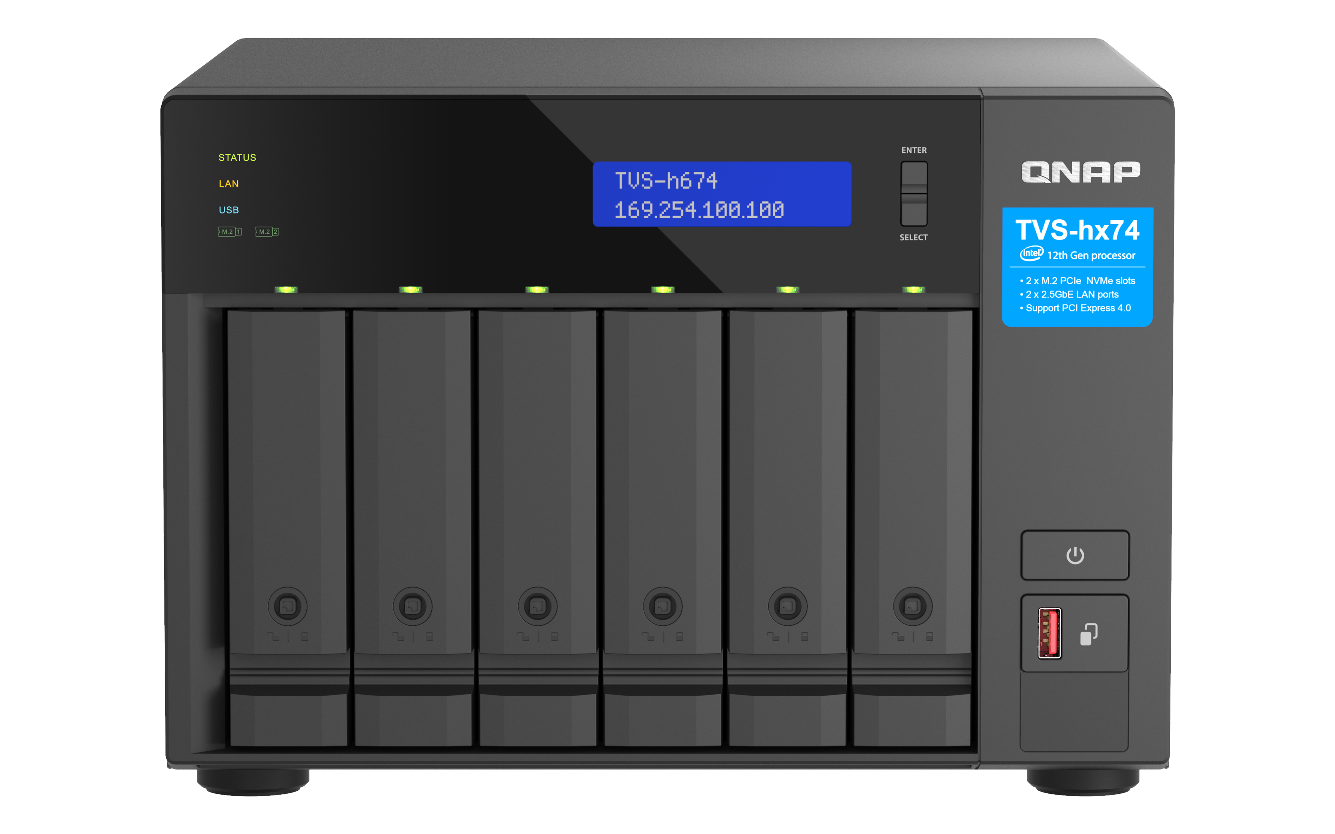 QNAP TVS-H674T-I5-32G serveur de stockage NAS Tower Intel® Core™ i5 i5-12400 32 Go DDR4 HDD QNAP QTS Noir QNAP TVS-H674T-I5-32G serveur de stockage NAS Tower Intel® Core™ i5 i5-12400 32 Go DDR4 HDD QNAP QTS Noir