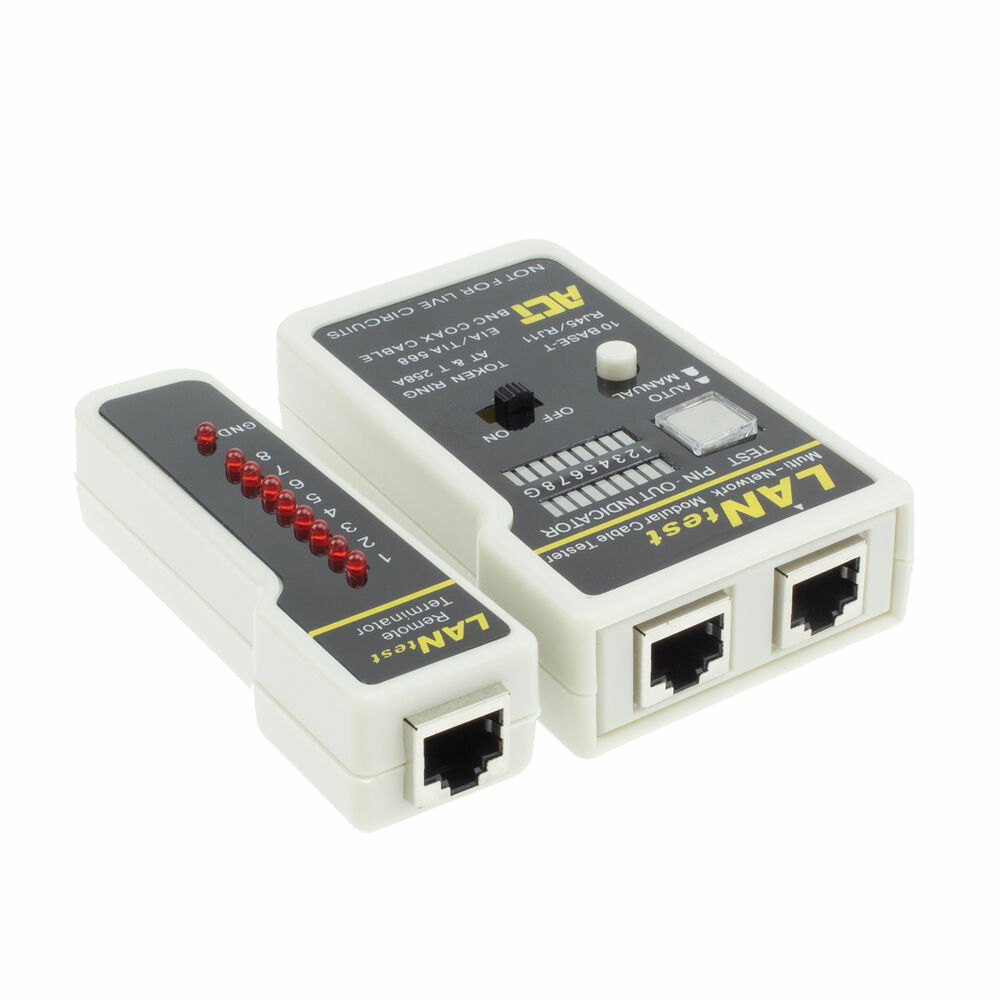 ACT DX240 testeur de câble réseau Testeur de câble UTP/STP Blanc ACT DX240 testeur de câble réseau Testeur de câble UTP/STP Blanc