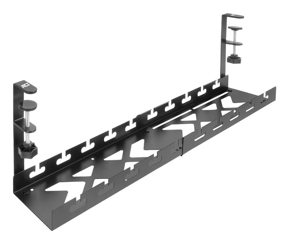 ACT Plateau de gestion des câbles extensible sous le bureau avec fixation par pince 43 - 72 cm