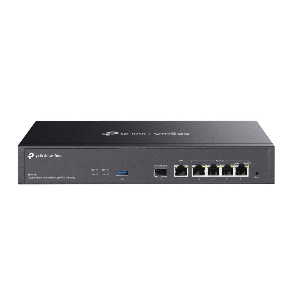 TP-Link ER7406 Routeur connecté Gigabit Ethernet Noir TP-Link ER7406 Routeur connecté Gigabit Ethernet Noir