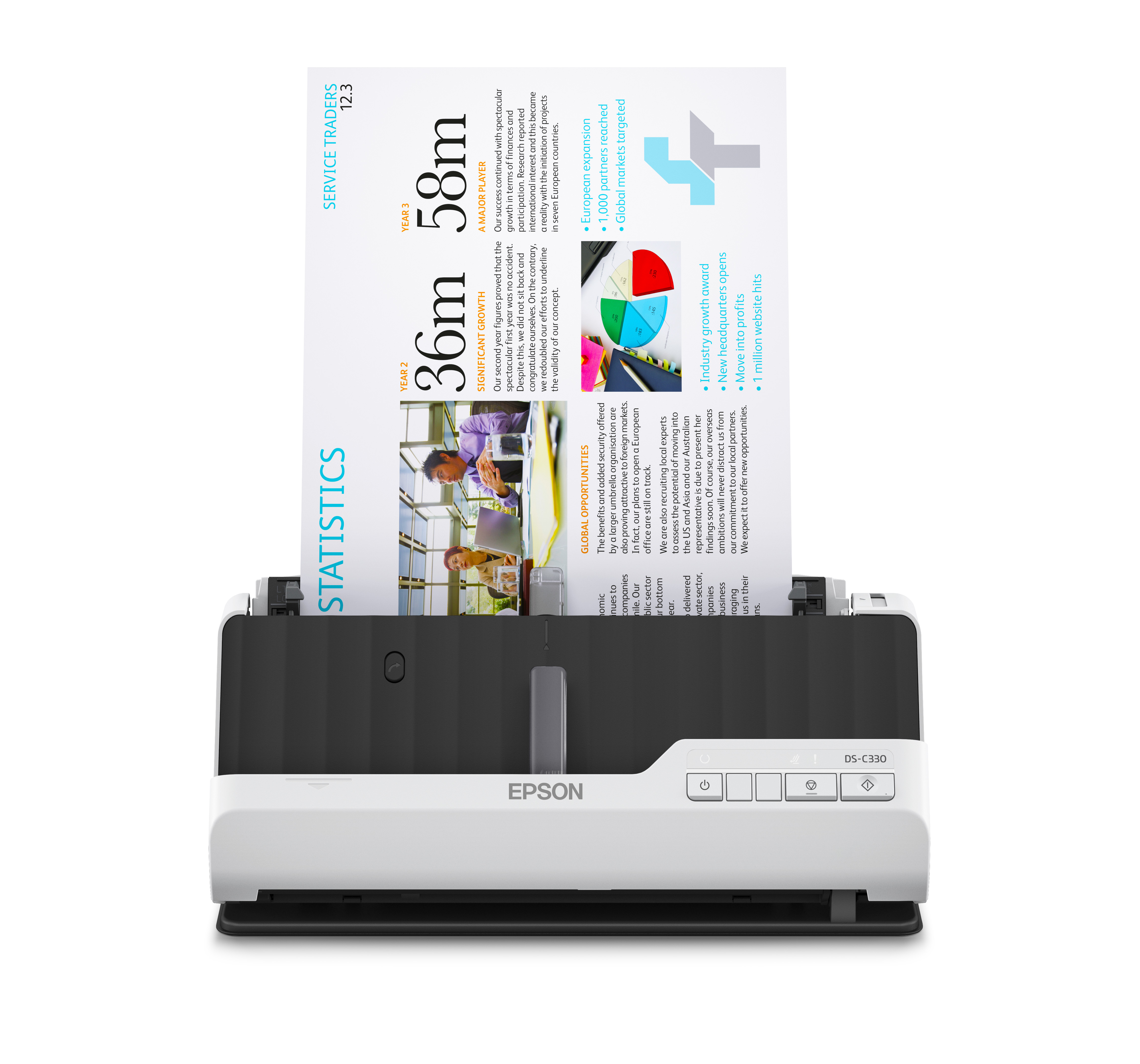 Epson DS-C330 Chargeur automatique de documents + Scanner à feuille 600 x 600 DPI A4 Noir, Blanc Epson DS-C330 Chargeur automatique de documents + Scanner à feuille 600 x 600 DPI A4 Noir, Blanc