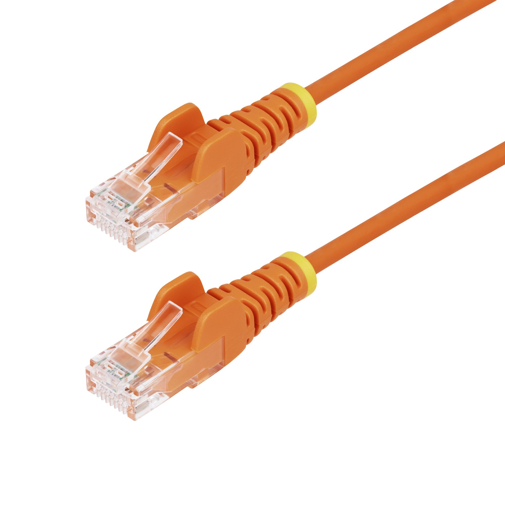 StarTech.com Câble Ethernet CAT6 Orange Fin de 7m, Sans Accroc, 100W PoE, UTP, LSZH, Fil de Cuivre Pur 28AWG, Cordon Patch Réseau RJ45 avec Serre-Câble, Contrôlé Fluke
