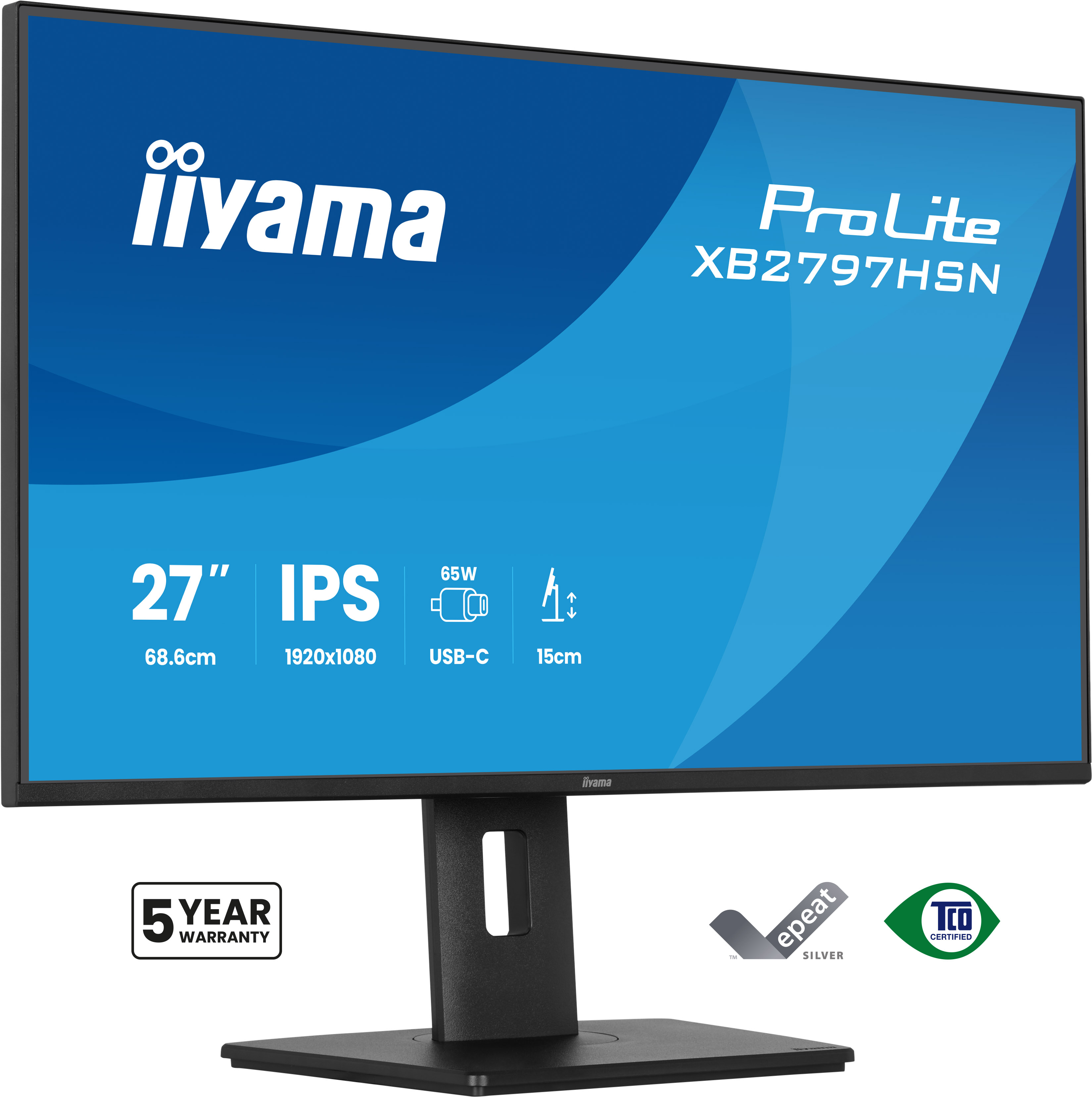 iiyama ProLite XB2797HSN-B1 écran plat de PC 68,6 cm (27") 1920 x 1080 pixels Full HD Noir