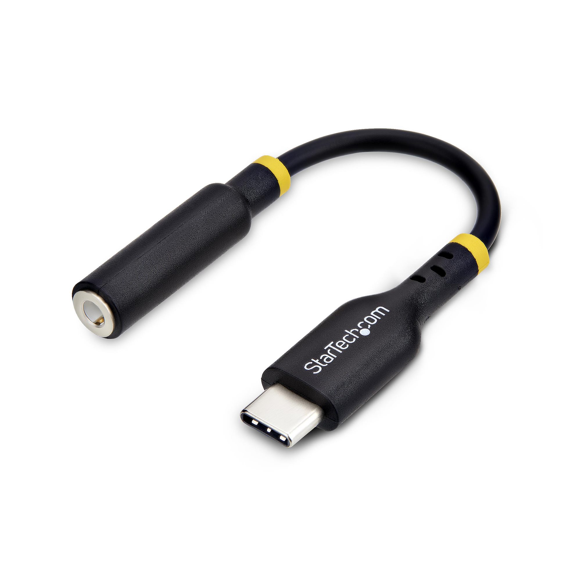 StarTech.com Adaptateur Audio USB-C vers Prise Casque/Casque 3,5 mm TRRS, Dongle Aux USB Type-C vers Jack, Hi-Fi 32-bit DAC, pour Ordinateur Portable/Téléphone/Tablette, Compatible USB-C/Thunderbolt StarTech.com Adaptateur Audio USB-C vers Prise Casque/Casque 3,5 mm TRRS, Dongle Aux USB Type-C vers Jack, Hi-Fi 32-bit DAC, pour Ordinateur Portable/Téléphone/Tablette, Compatible USB-C/Thunderbolt