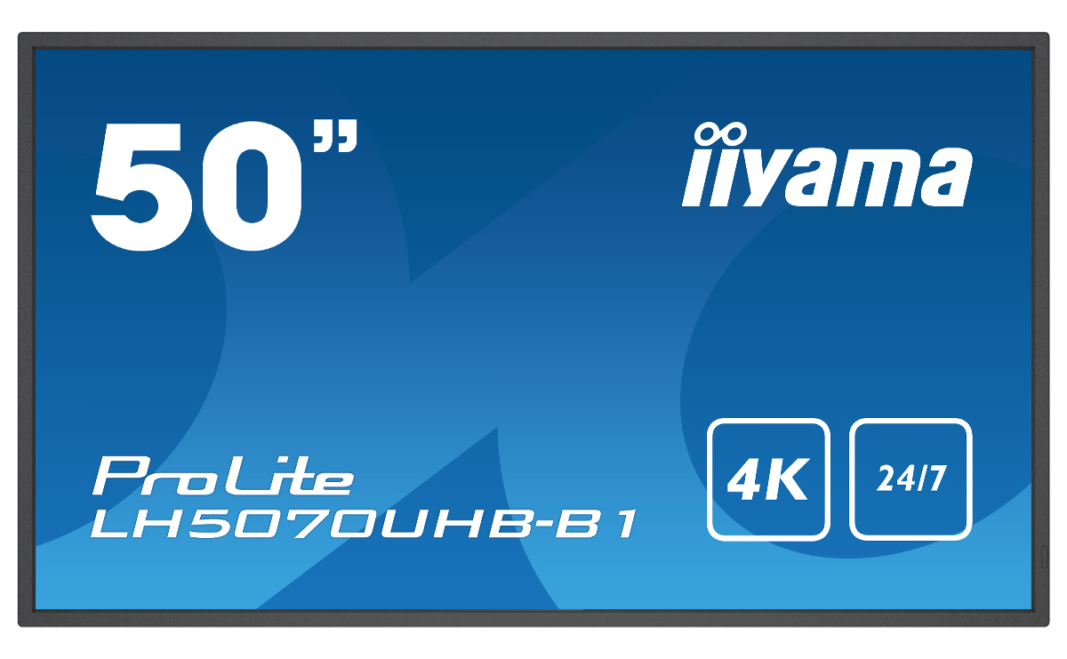 iiyama LH5070UHB-B1 affichage de messages Panneau plat de signalisation numérique 125,7 cm (49.5") VA 700 cd/m² 4K Ultra HD Noir Intégré dans le processeur Android 9.0 24/7