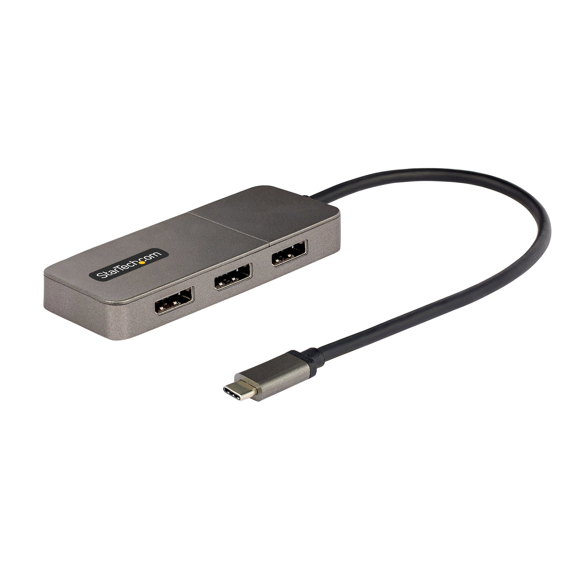 StarTech.com Adaptateur Multi-Moniteur USB-C 3 ports, Hub USB-C vers 3x DP 1.4 MST, Splitter 4K 60Hz DP pour PC, HDR, Câble Extra-Long StarTech.com Adaptateur Multi-Moniteur USB-C 3 ports, Hub USB-C vers 3x DP 1.4 MST, Splitter 4K 60Hz DP pour PC, HDR, Câble Extra-Long