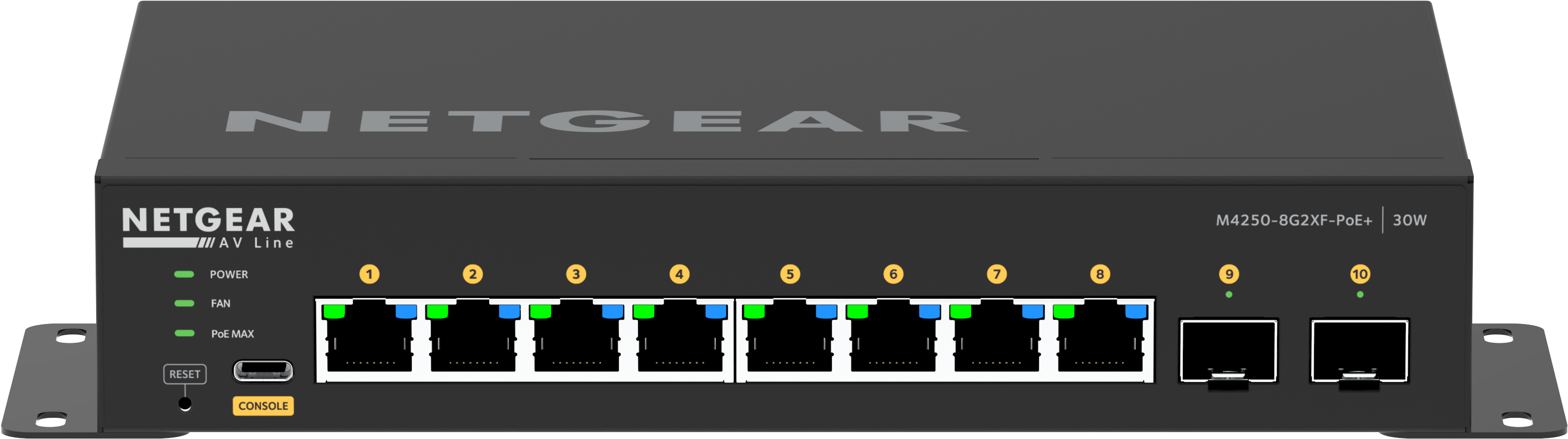 NETGEAR GSM4210PX-100EUS commutateur réseau Géré L2/L3 Gigabit Ethernet (10/100/1000) Connexion Ethernet, supportant l'alimentation via ce port (PoE) Noir NETGEAR GSM4210PX-100EUS commutateur réseau Géré L2/L3 Gigabit Ethernet (10/100/1000) Connexion Ethernet, supportant l'alimentation via ce port (PoE) Noir