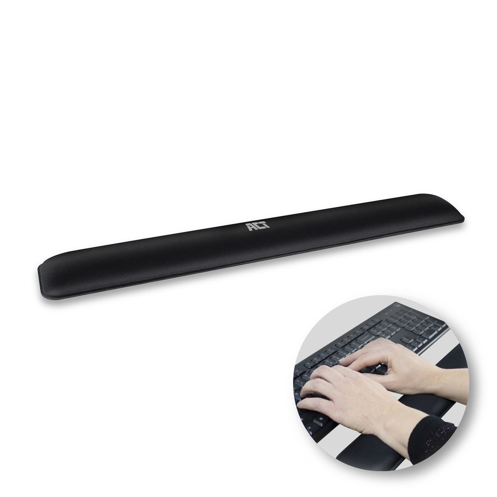 ACT AC8005 repose-poignet Polyester, Caoutchouc Noir ACT AC8005 repose-poignet Polyester, Caoutchouc Noir