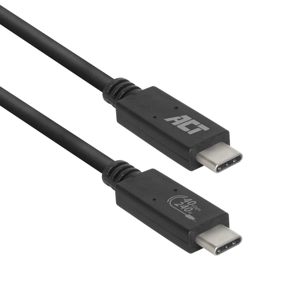 ACT AC7451 câble USB 0,8 m USB4 Gen 3x2 USB C Noir