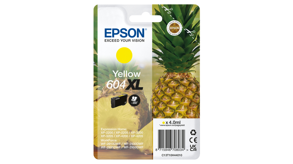Epson 604XL cartouche d'encre 1 pièce(s) Original Rendement élevé (XL) Jaune Epson 604XL cartouche d'encre 1 pièce(s) Original Rendement élevé (XL) Jaune