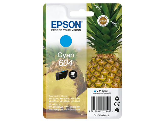Epson 604 cartouche d'encre 1 pièce(s) Original Rendement standard Cyan Epson 604 cartouche d'encre 1 pièce(s) Original Rendement standard Cyan