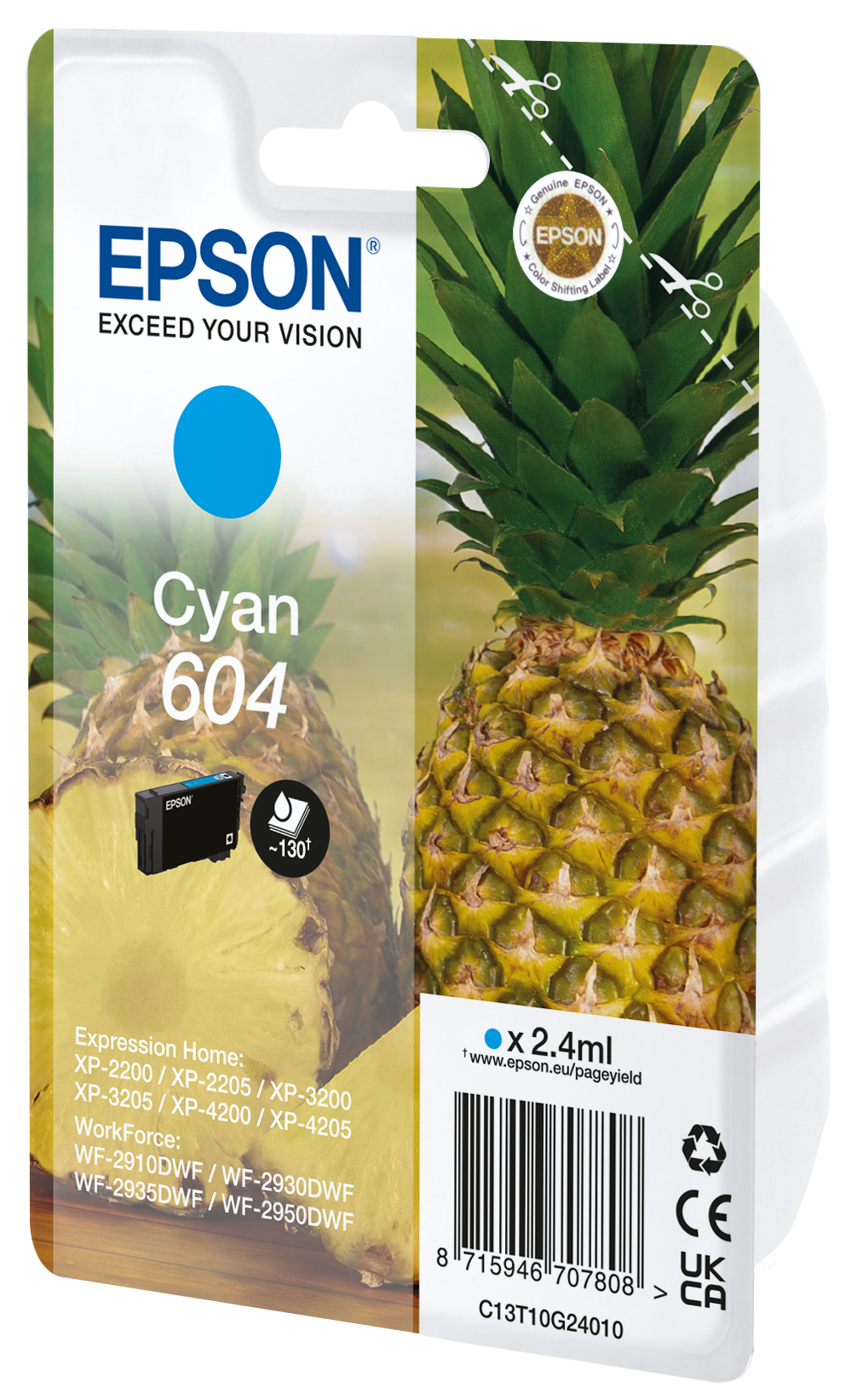 Epson 604 cartouche d'encre 1 pièce(s) Original Rendement standard Cyan Epson 604 cartouche d'encre 1 pièce(s) Original Rendement standard Cyan