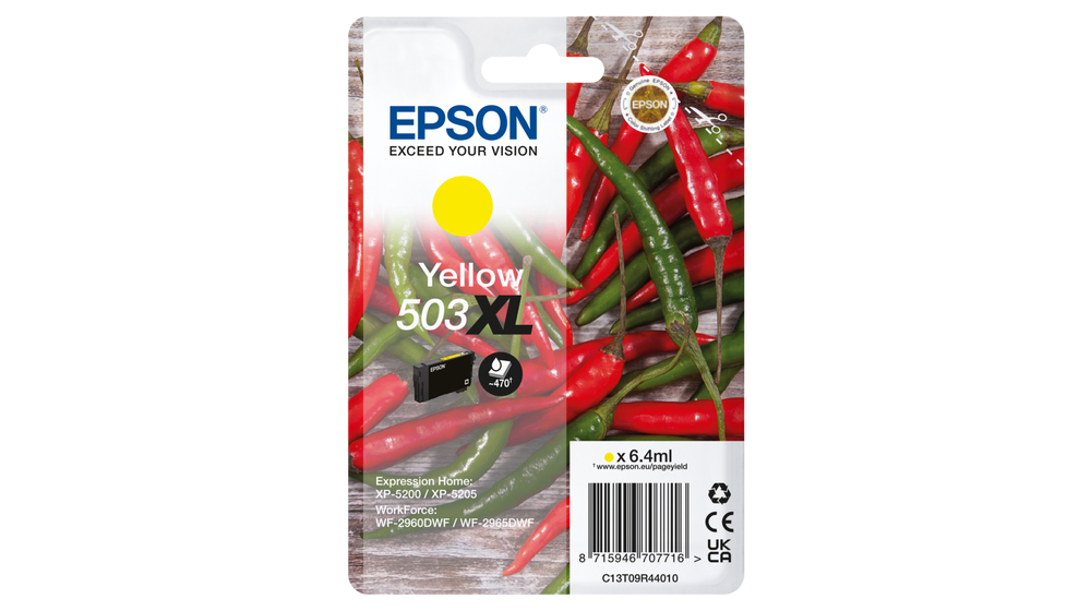 Epson 503XL cartouche d'encre 1 pièce(s) Original Rendement élevé (XL) Jaune Epson 503XL cartouche d'encre 1 pièce(s) Original Rendement élevé (XL) Jaune