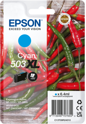 Epson 503XL cartouche d'encre 1 pièce(s) Original Rendement élevé (XL) Cyan Epson 503XL cartouche d'encre 1 pièce(s) Original Rendement élevé (XL) Cyan