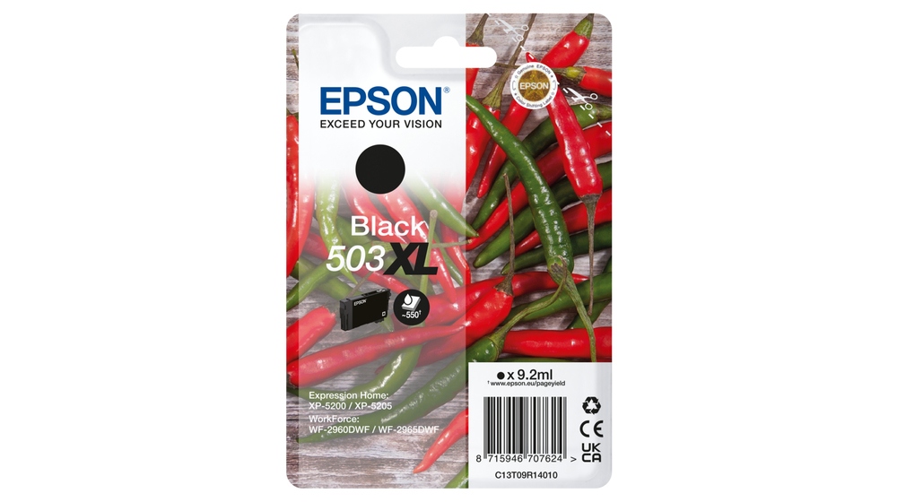 Epson 503XL cartouche d'encre 1 pièce(s) Compatible Rendement élevé (XL) Noir Epson 503XL cartouche d'encre 1 pièce(s) Compatible Rendement élevé (XL) Noir