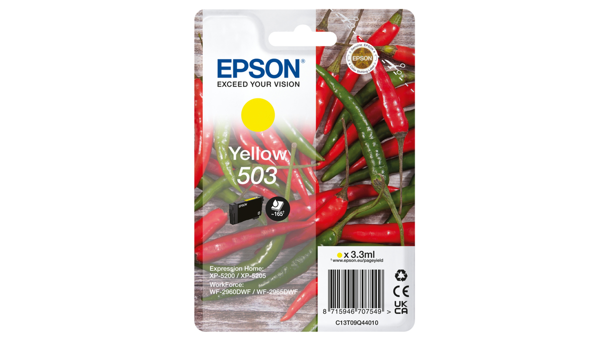 Epson 503 cartouche d'encre 1 pièce(s) Original Rendement standard Jaune Epson 503 cartouche d'encre 1 pièce(s) Original Rendement standard Jaune
