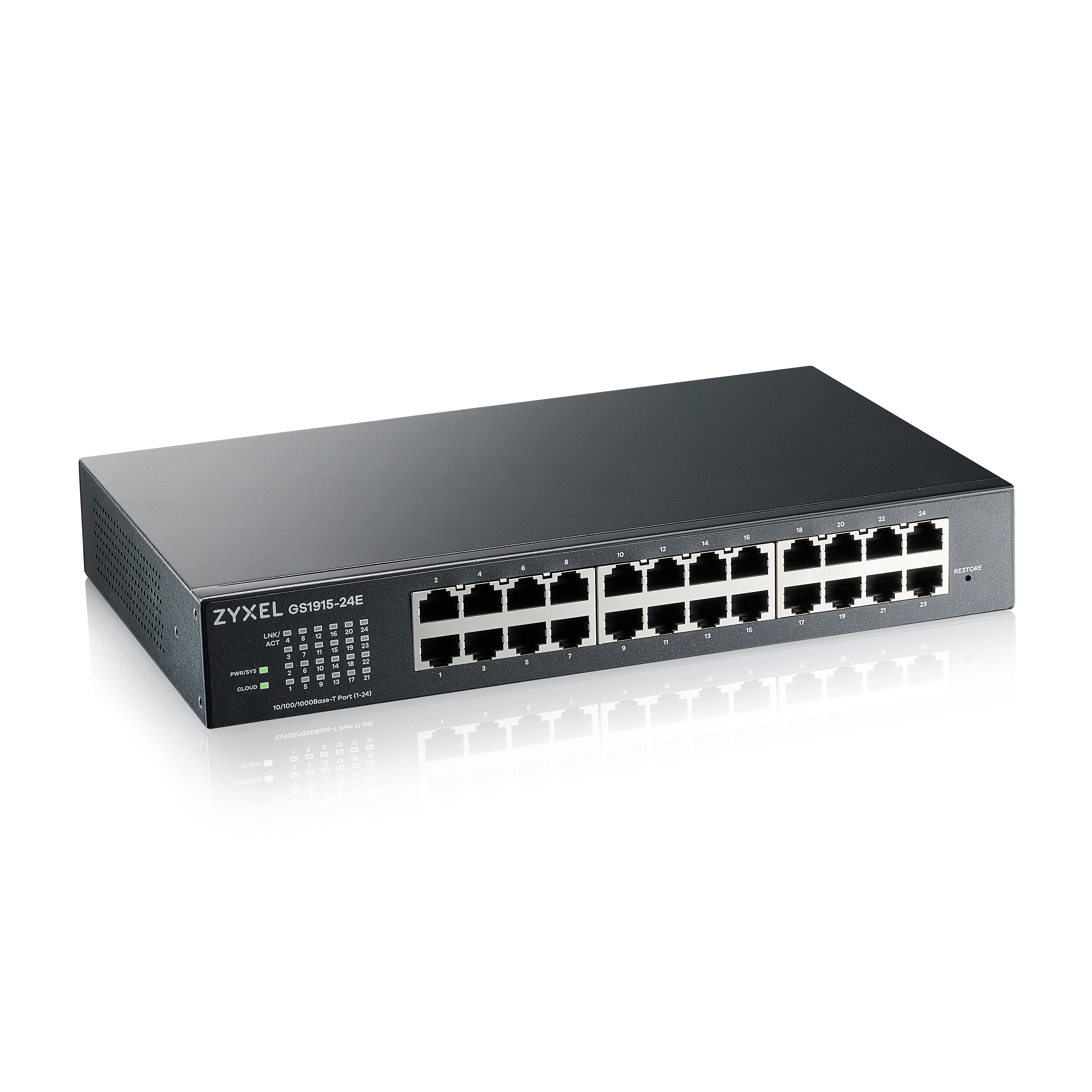 Zyxel GS1915-24E Géré L2 Gigabit Ethernet (10/100/1000) 1U Noir Zyxel GS1915-24E Géré L2 Gigabit Ethernet (10/100/1000) 1U Noir