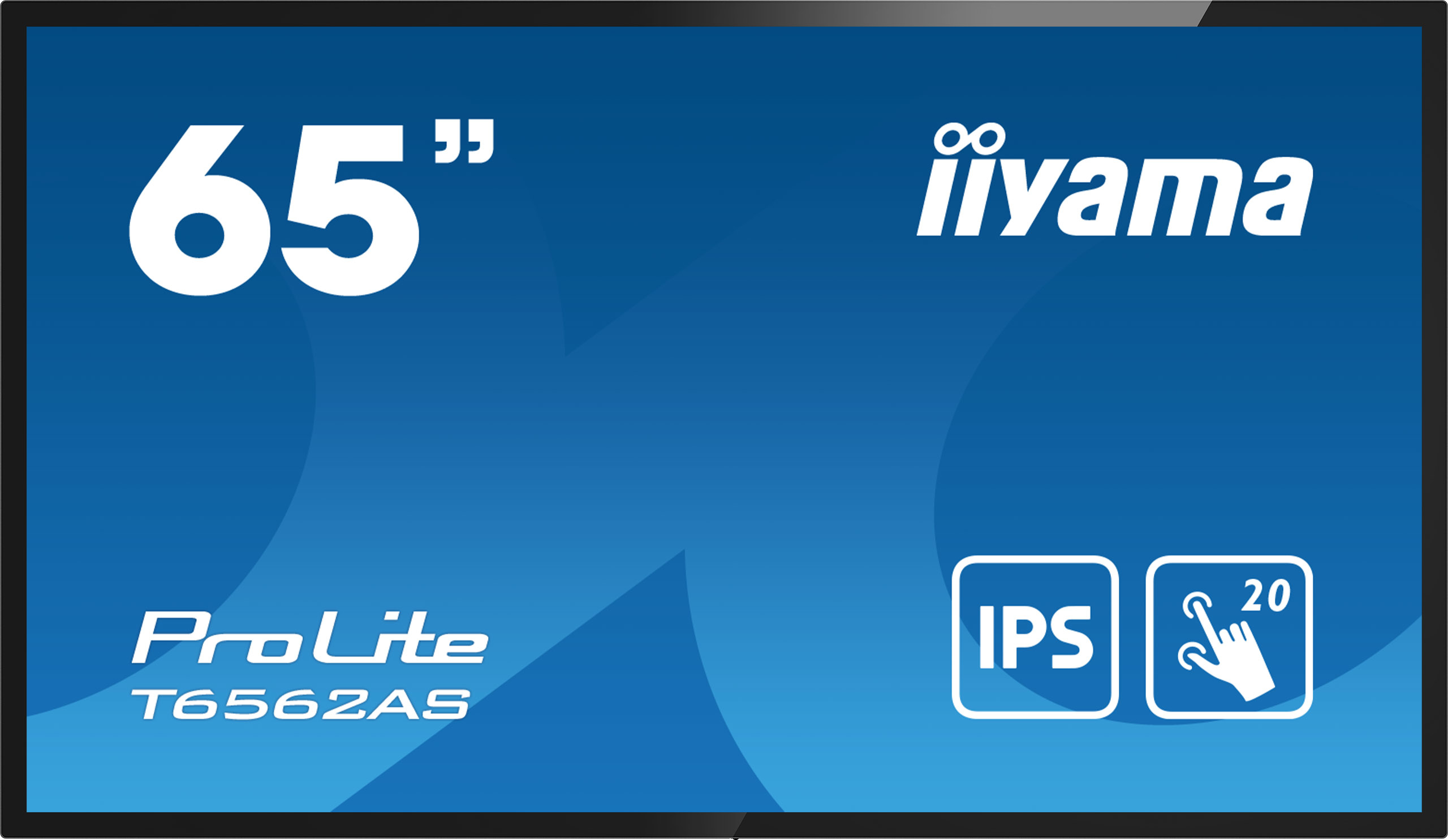 iiyama T6562AS-B1 affichage de messages Écran plat interactif 163,8 cm (64.5") IPS 500 cd/m² 4K Ultra HD Noir Écran tactile Intégré dans le processeur Android 8.0 24/7