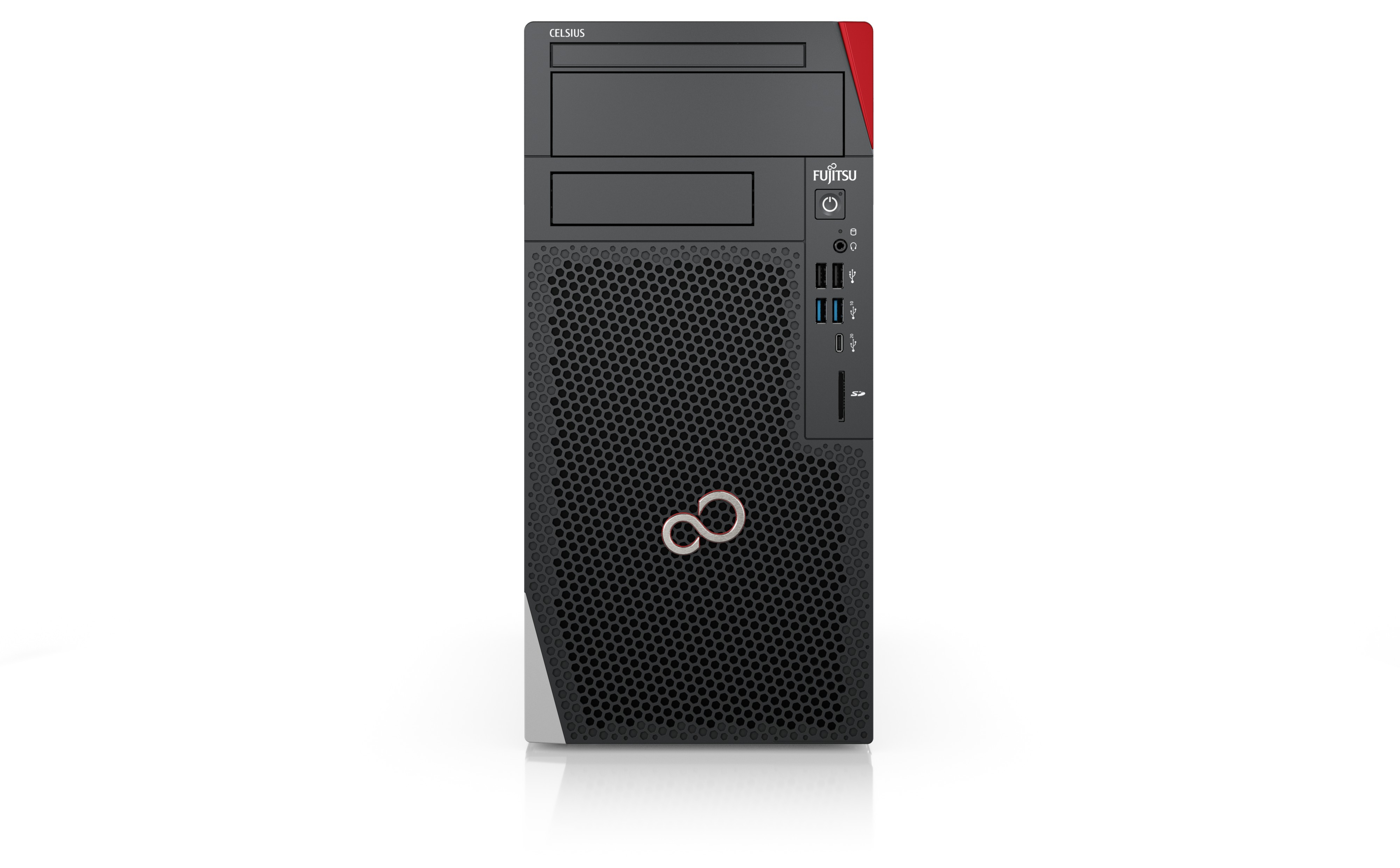 Fujitsu CELSIUS W5012 i7-12700 Bureau Intel® Core™ i7 16 Go DDR5-SDRAM 512 Go SSD Windows 11 Pro Station de travail Noir, Rouge