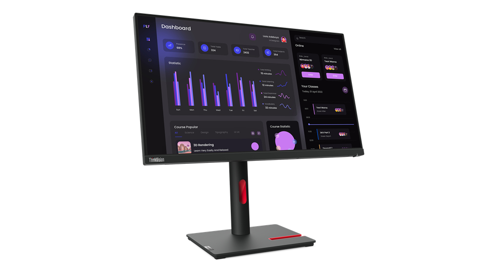 Lenovo ThinkVision T24i-30 60,5 cm (23.8") 1920 x 1080 pixels Full HD LED Noir Lenovo ThinkVision T24i-30 60,5 cm (23.8") 1920 x 1080 pixels Full HD LED Noir
