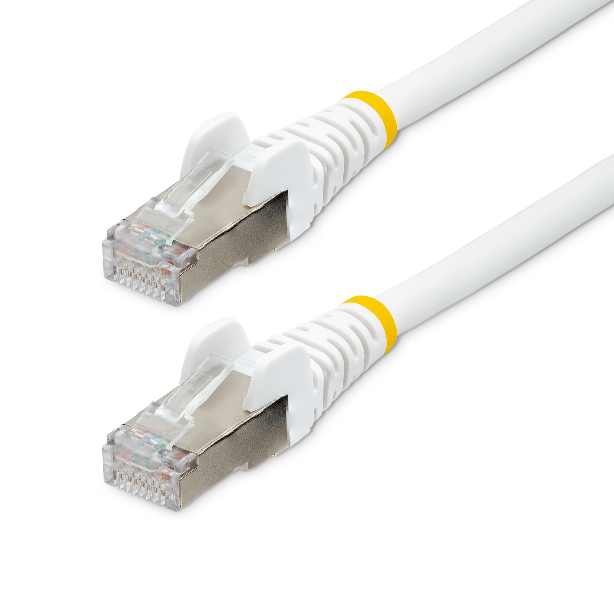 StarTech.com Câble Ethernet CAT6a 1,5m - Low Smoke Zero Halogen (LSZH) - 10 Gigabit 500MHz 100W PoE RJ45 S/FTP Cordon de Raccordement Réseau Snagless Blanc avec Décharge de Tension StarTech.com Câble Ethernet CAT6a 1,5m - Low Smoke Zero Halogen (LSZH) - 10 Gigabit 500MHz 100W PoE RJ45 S/FTP Cordon de Raccordement Réseau Snagless Blanc avec Décharge de Tension