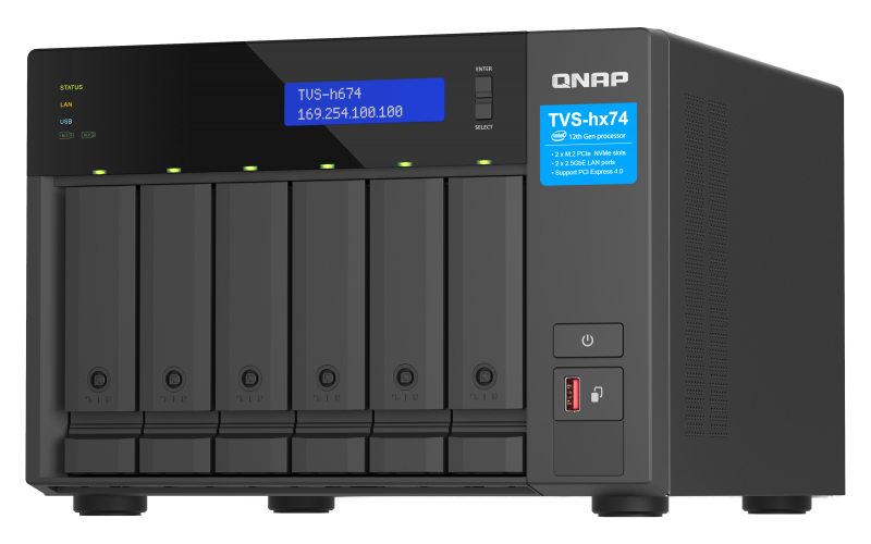QNAP TVS-H674 NAS Tower Ethernet/LAN Noir i5-12400 QNAP TVS-H674 NAS Tower Ethernet/LAN Noir i5-12400
