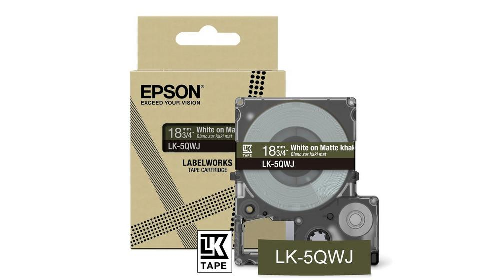 Epson LK-5QWJ Kaki, Blanc Epson LK-5QWJ Kaki, Blanc