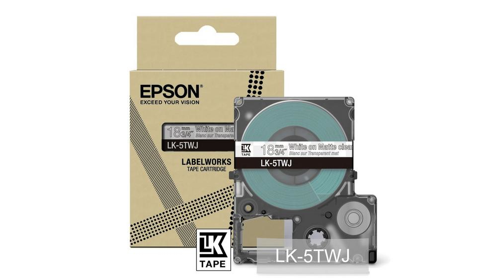 Epson LK-5TWJ Transparent, Blanc Epson LK-5TWJ Transparent, Blanc