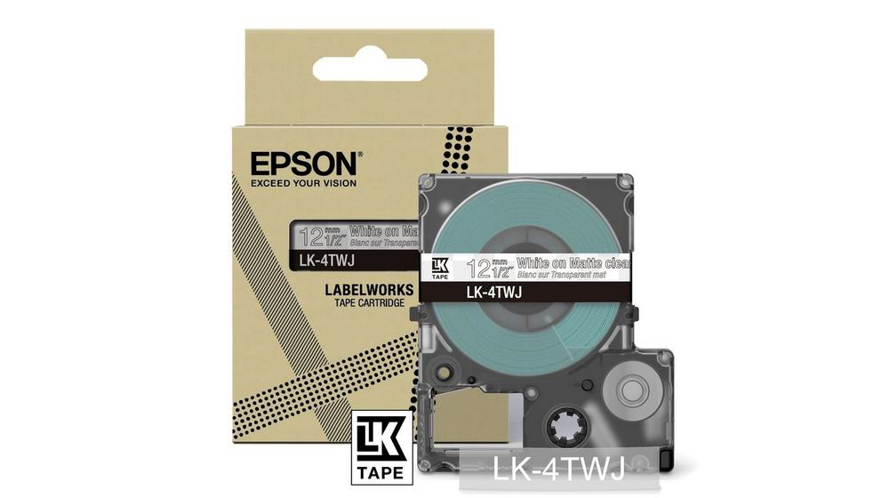 Epson LK-4TWJ Noir, Transparent Epson LK-4TWJ Noir, Transparent