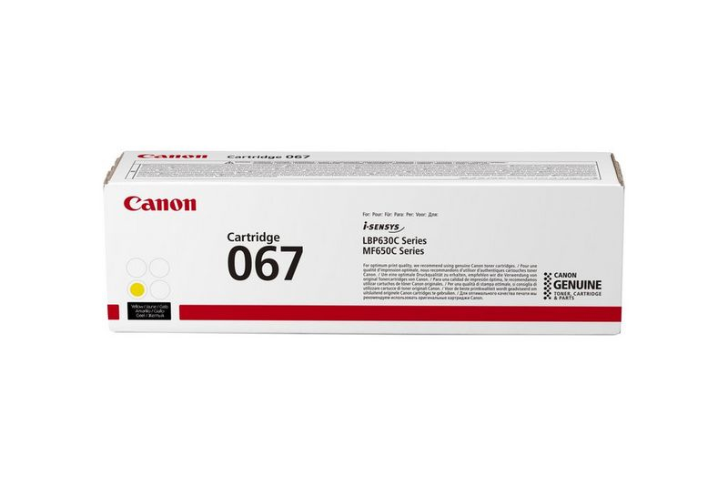 Canon 067 Cartouche de toner 1 pièce(s) Original Jaune Canon 067 Cartouche de toner 1 pièce(s) Original Jaune