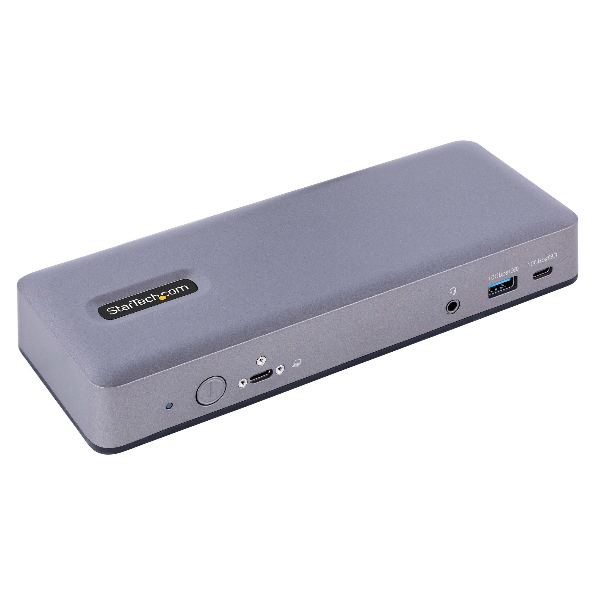 StarTech.com Station d'Accueil USB-C - Hub USB-C Multi-Moniteur HDMI/DP/DP Alt Mode - 3x 4K30 / 2x 4K60 - Dock USB 7 ports - 60W Power Delivery 3.0 - GbE - 3.5 Audio - Station d'Accueil Universelle StarTech.com Station d'Accueil USB-C - Hub USB-C Multi-Moniteur HDMI/DP/DP Alt Mode - 3x 4K30 / 2x 4K60 - Dock USB 7 ports - 60W Power Delivery 3.0 - GbE - 3.5 Audio - Station d'Accueil Universelle