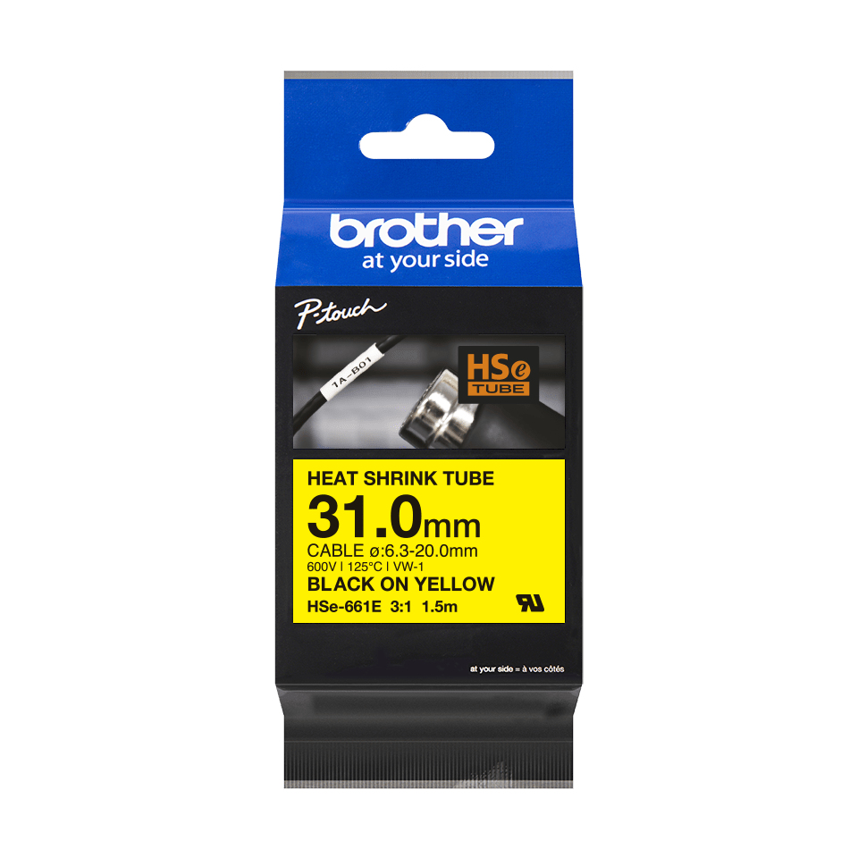 Brother HSe-661E ruban d'impression Noir Brother HSe-661E ruban d'impression Noir