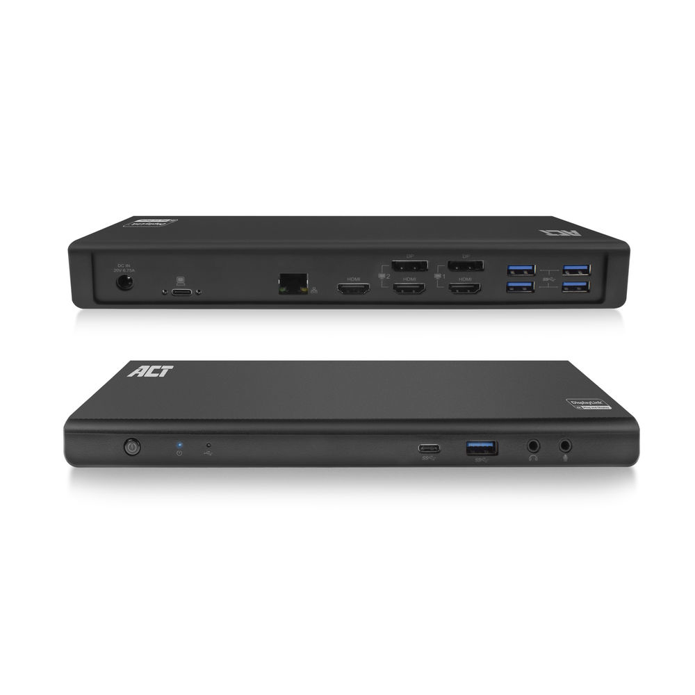 ACT AC7048 station d'accueil Avec fil USB 3.2 Gen 1 (3.1 Gen 1) Type-C Noir ACT AC7048 station d'accueil Avec fil USB 3.2 Gen 1 (3.1 Gen 1) Type-C Noir