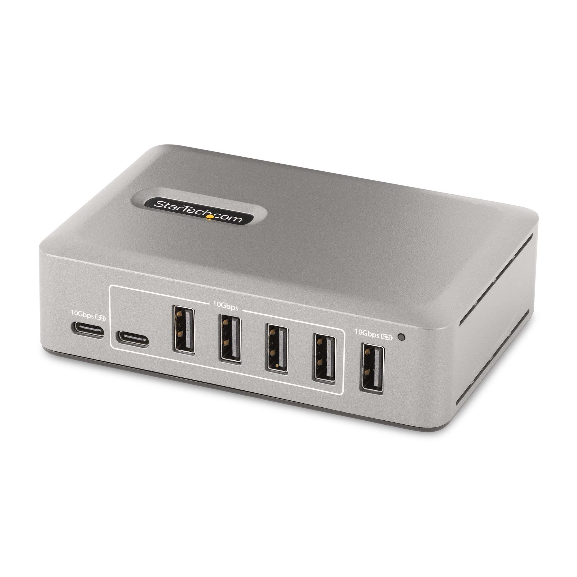 StarTech.com Hub USB-C à 10 Ports - 8x USB-A et 2x USB-C - Hub USB Type-C Auto-Alimenté avec Bloc d'Alimentation 65W - USB 3.1 10Gbps - Hub USB avec câble de verrouillage certifié USB-IF de 91cm - Splitter USB C StarTech.com Hub USB-C à 10 Ports - 8x USB-A et 2x USB-C - Hub USB Type-C Auto-Alimenté avec Bloc d'Alimentation 65W - USB 3.1 10Gbps - Hub USB avec câble de verrouillage certifié USB-IF de 91cm - Splitter USB C