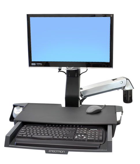 Ergotron Sit-Stand Combo Arm with Worksurface Ergotron Sit-Stand Combo Arm with Worksurface