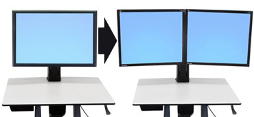 Ergotron WorkFit-C Convert-to-Dual Kit from Single HD Display Ergotron WorkFit-C Convert-to-Dual Kit from Single HD Display