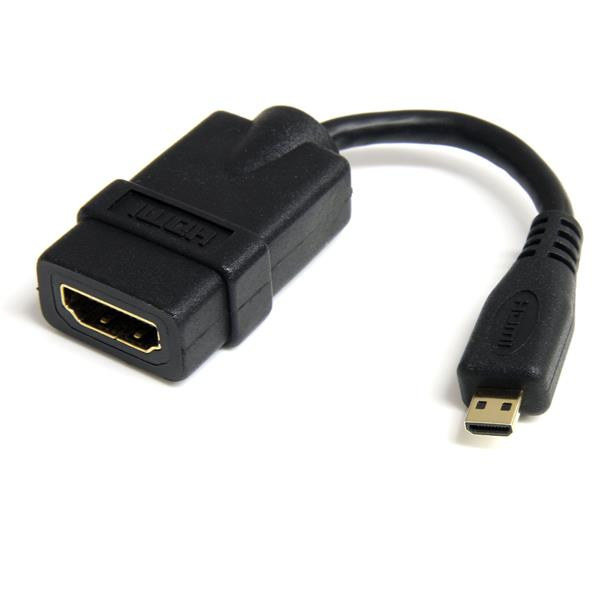 StarTech.com Câble adaptateur HDMI haute vitesse de 12cm - HDMI vers Micro HDMI - F/M - Noir StarTech.com Câble adaptateur HDMI haute vitesse de 12cm - HDMI vers Micro HDMI - F/M - Noir