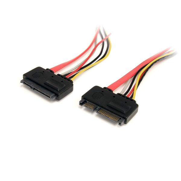 StarTech.com Cable d'extension pour donnees et alimentation SATA 22 broches 30 cm StarTech.com Cable d'extension pour donnees et alimentation SATA 22 broches 30 cm