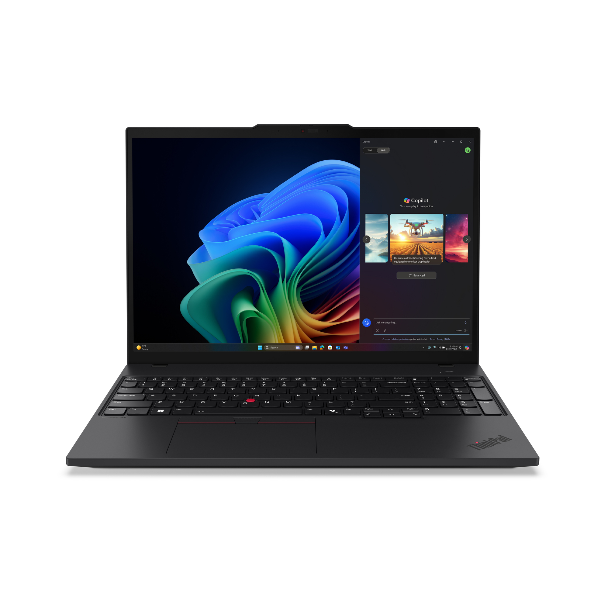 Lenovo ThinkPad T16 Gen 4 (AMD) Copilot+ PC AMD Ryzen AI 7 PRO 350 Ordinateur portable 40,6 cm (16") WUXGA 32 Go DDR5-SDRAM 1 To SSD Wi-Fi 7 (802.11be) Windows 11 Pro Belge Noir