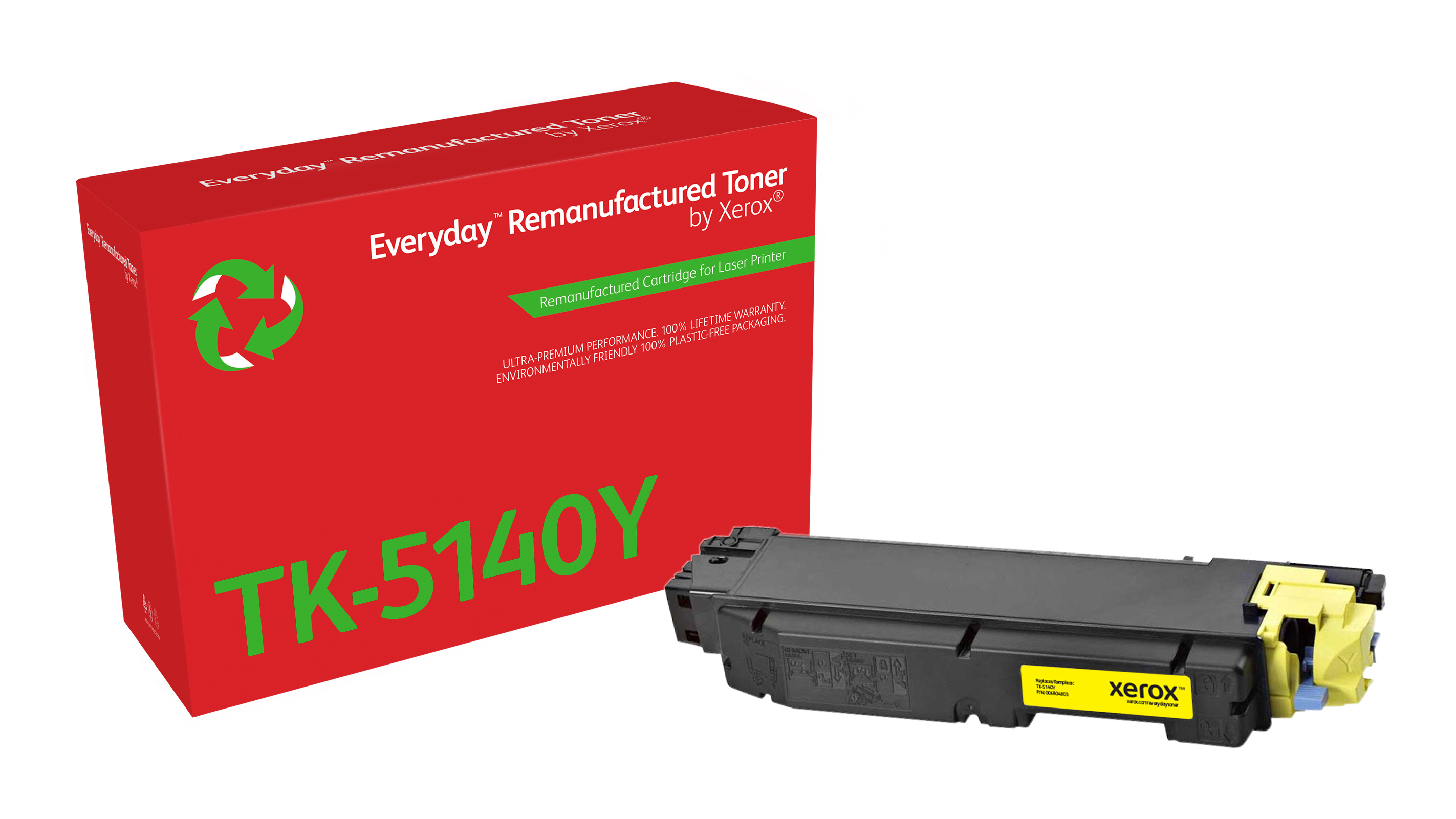Remanufacturé Everyday Toner remanufacturé Jaune Everyday™ de Xerox compatible avec Kyocera TK-5140Y, Capacité standard Remanufacturé Everyday Toner remanufacturé Jaune Everyday™ de Xerox compatible avec Kyocera TK-5140Y, Capacité standard