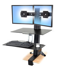 Ergotron WorkFit-S Dual Workstation with Worksurface Standing Desk Ergotron WorkFit-S Dual Workstation with Worksurface Standing Desk