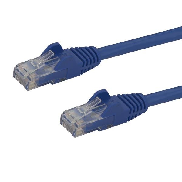 StarTech.com Câble réseau Cat6 Gigabit UTP sans crochet de 15m - Cordon Ethernet RJ45 anti-accroc - M/M - Bleu StarTech.com Câble réseau Cat6 Gigabit UTP sans crochet de 15m - Cordon Ethernet RJ45 anti-accroc - M/M - Bleu