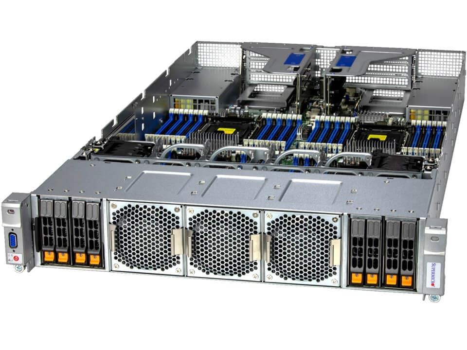 Supermicro SYS-241H-TNRTTP serveur barebone Intel C741 LGA 4677 (Socket E) Rack (2 U) Argent Supermicro SYS-241H-TNRTTP serveur barebone Intel C741 LGA 4677 (Socket E) Rack (2 U) Argent