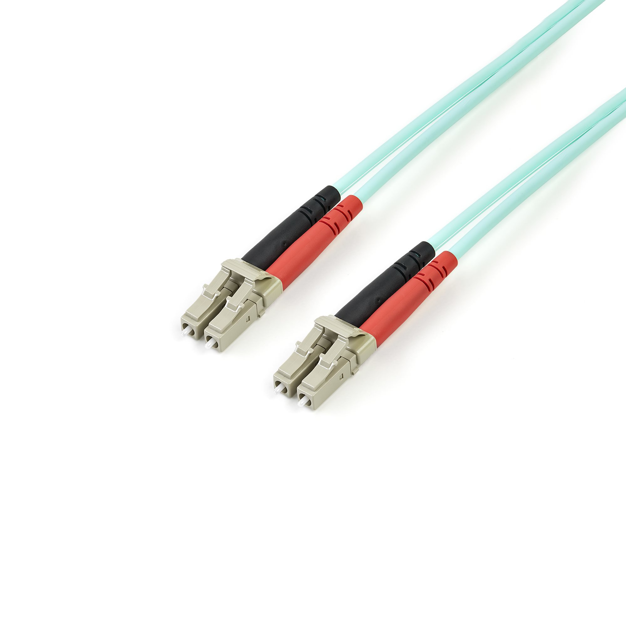 StarTech.com Câble patch à fibre optique LSZH duplex 50/125 multimode turquoise 10 Gb 2 m LC - LC StarTech.com Câble patch à fibre optique LSZH duplex 50/125 multimode turquoise 10 Gb 2 m LC - LC